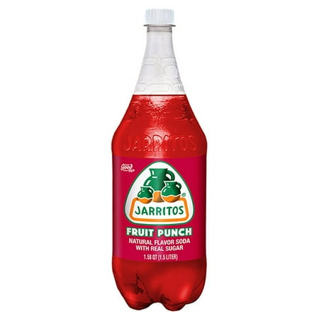 (2 pack) Jarritos Fruit Punch Soda, 1.58 qt (1.5 Liter), 1 Count
