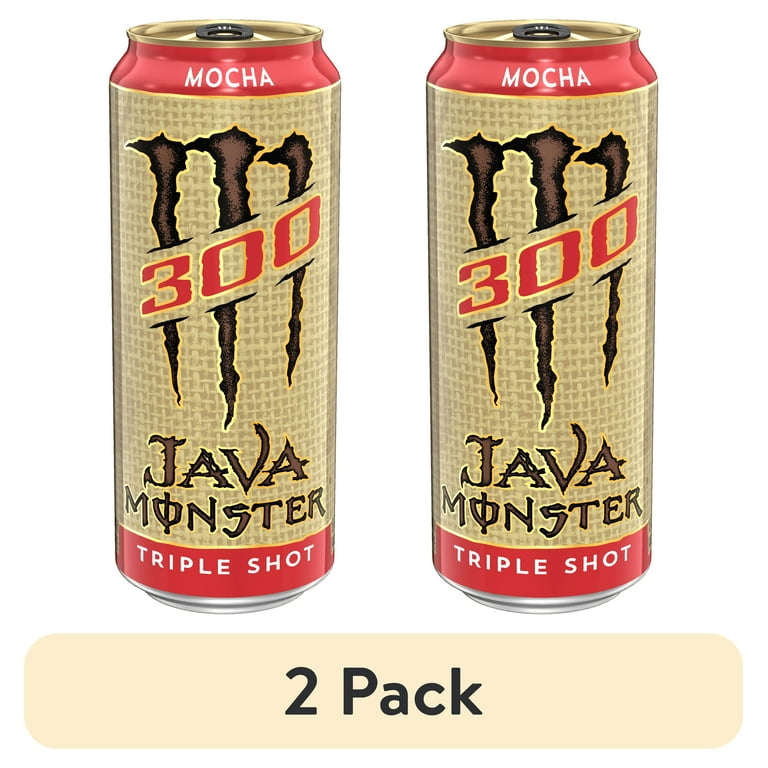 2 pack) Java Monster, 300 Mocha, Coffee + Energy Drink, 15 fl oz