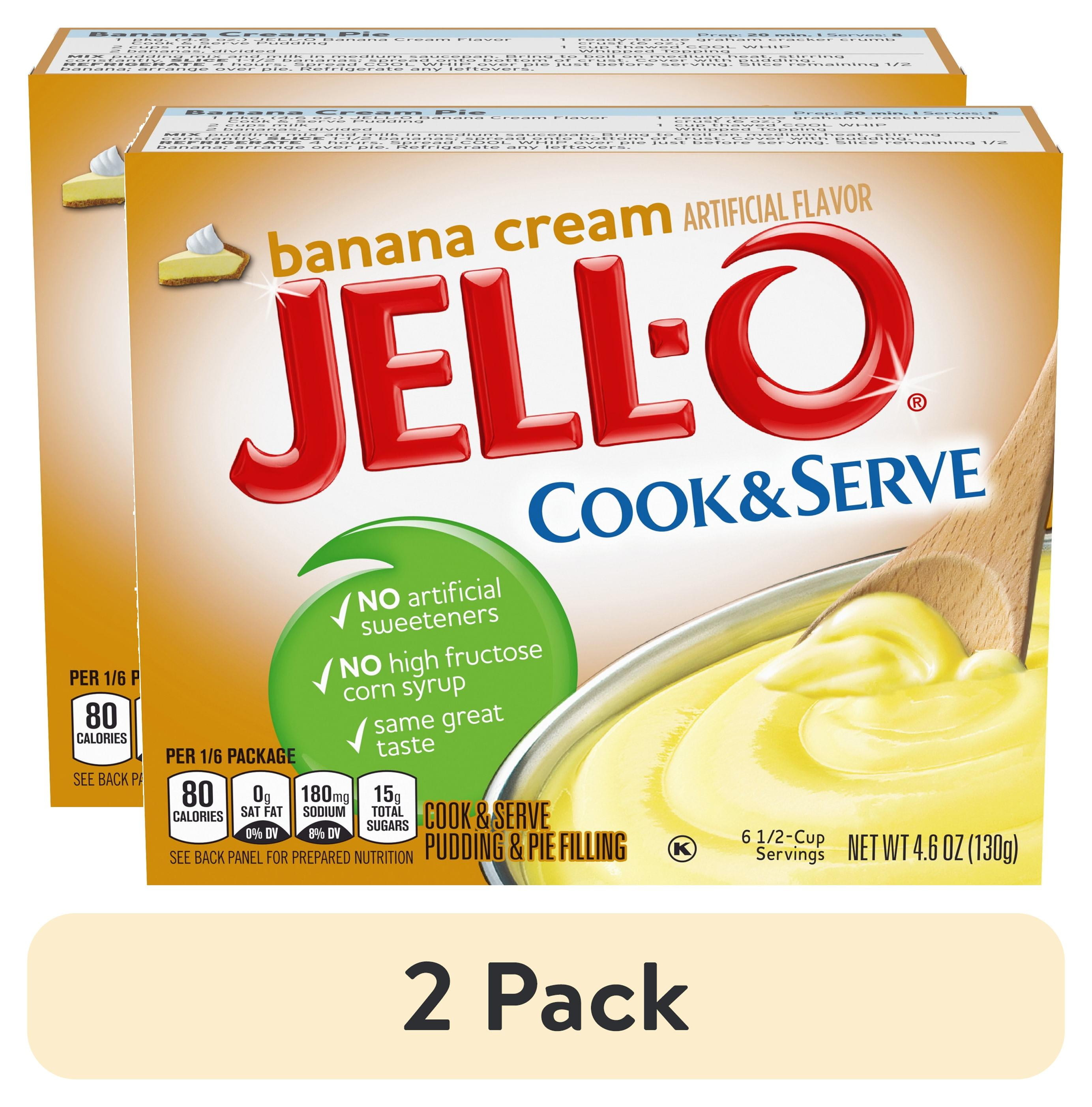Jell-O Cook & Serve Banana Cream Pudding & Pie Filling Mix, 4.6 oz