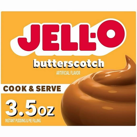 2 pack Jell-O Cook & Serve Butterscotch Pudding & Pie Filling Mix, 3.5 oz Box