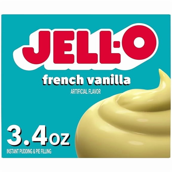 (2 pack) Jell-O French Vanilla Instant Pudding & Pie Filling Mix, 3.4 oz Box