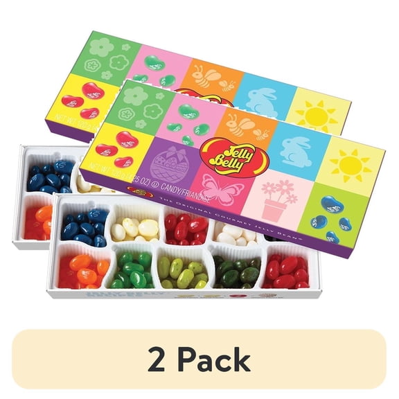 (2 pack) Jelly Belly 10-Flavor Assorted Jelly Bean Mix Easter Gift Box - 4.25 oz