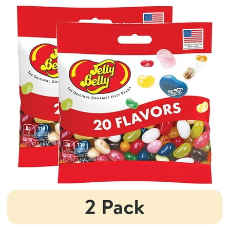 (2 pack) Jelly Belly 20 Flavor Assorted Jelly Beans - 3.5 oz Grab & Go® Bag