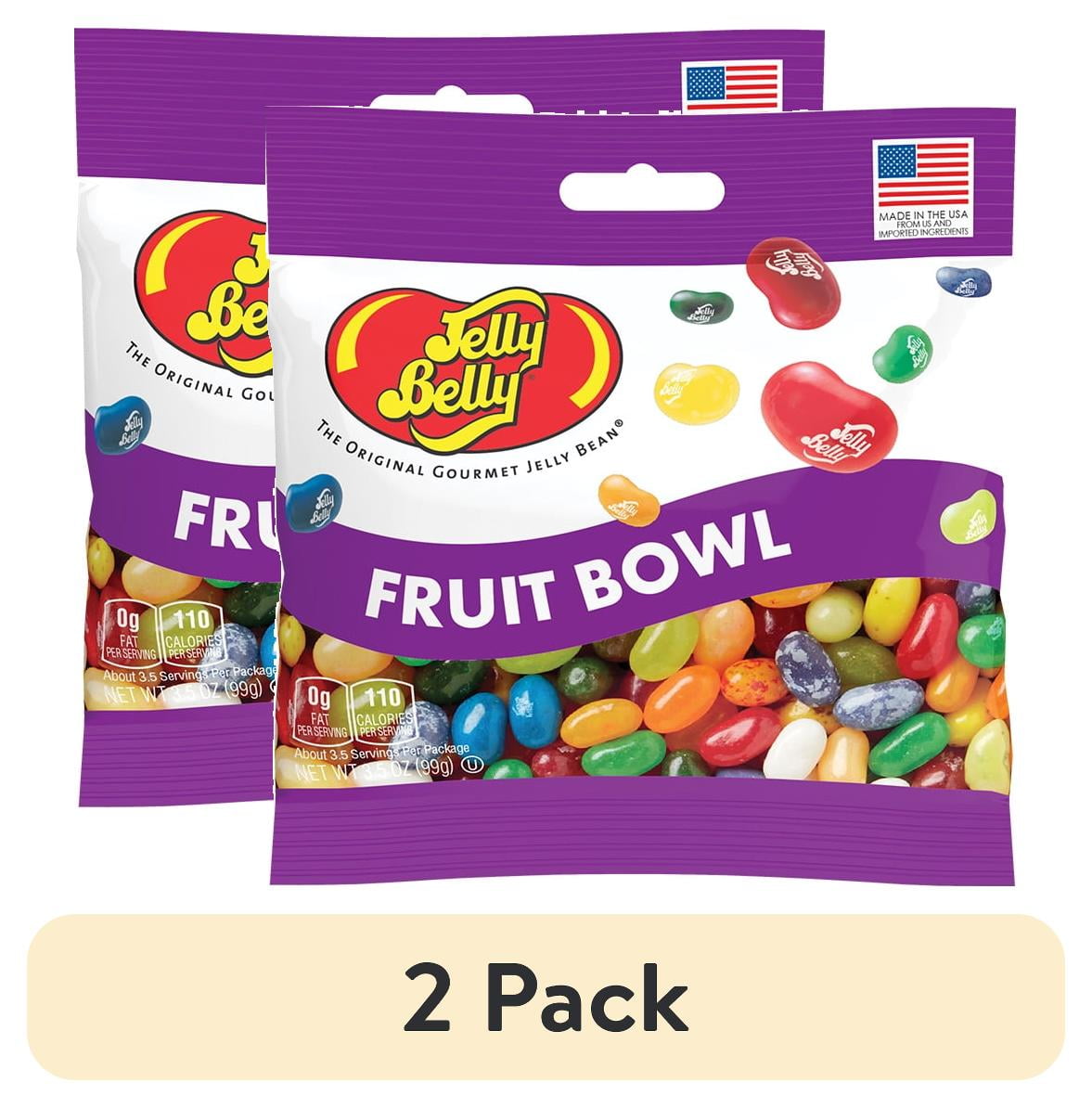 (2 pack) Jelly Belly Fruit Bowl Jelly Beans - 3.5 oz Grab & Go® Bag ...