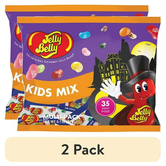 (2 pack) Jelly Belly Halloween 8.1 oz Fun Pack - 35-Count Pack of .35 oz Bags