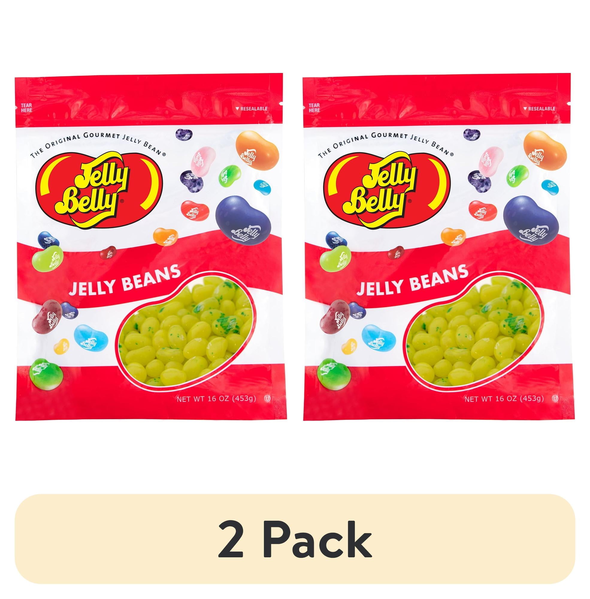 (2 pack) Jelly Belly Mango Jelly Beans, Genuine - 1 Pound (16 Ounces), Fresh Mango Flavor, Resealable Bag