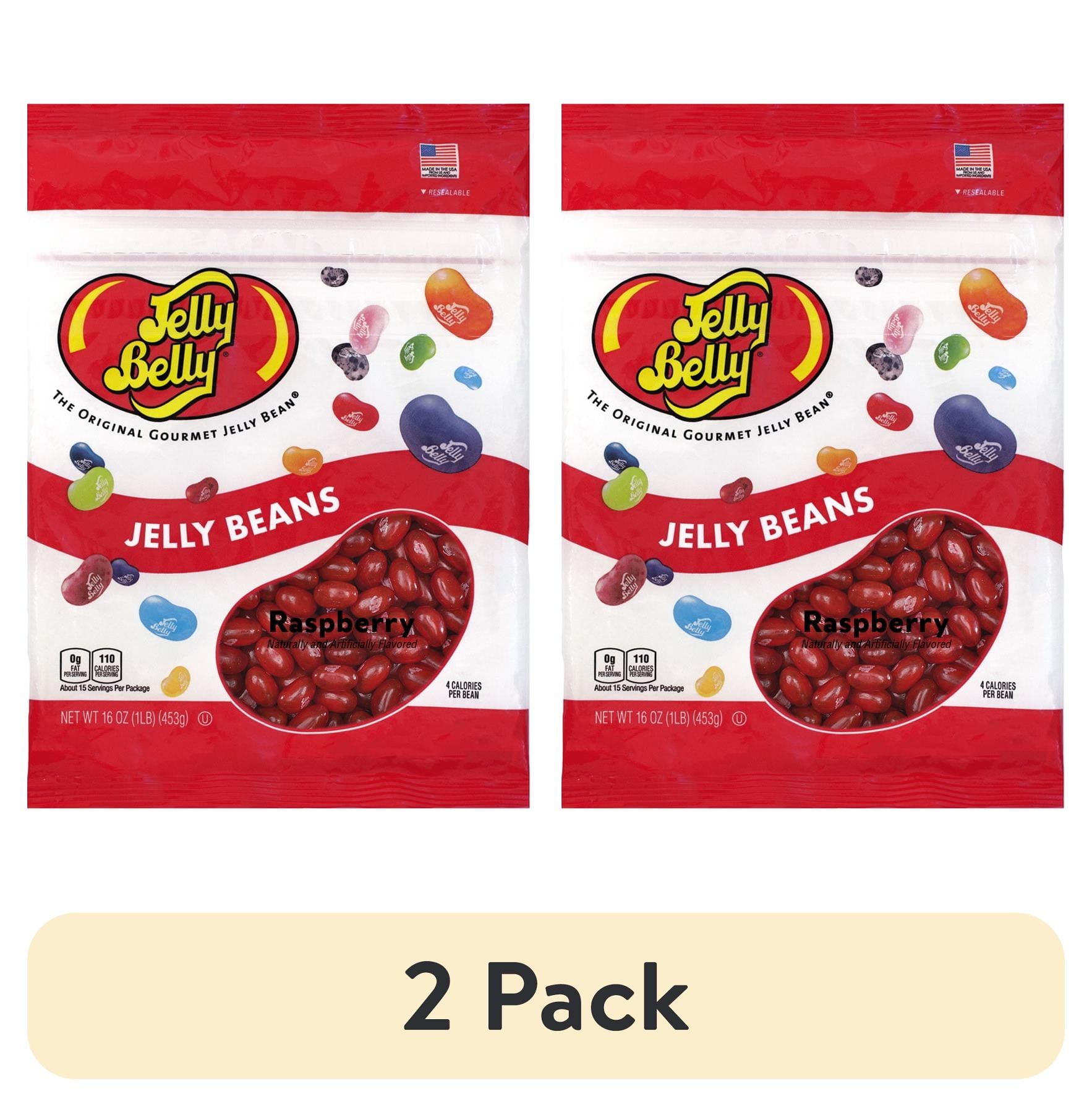 (2 pack) Jelly Belly Raspberry Jelly Beans - 1 Pound (16 Ounces ...