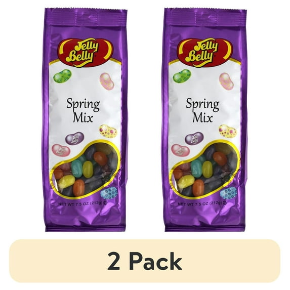 (2 pack) Jelly Belly Spring Mix Jelly Beans Easter Gift Bag - 7.5 oz