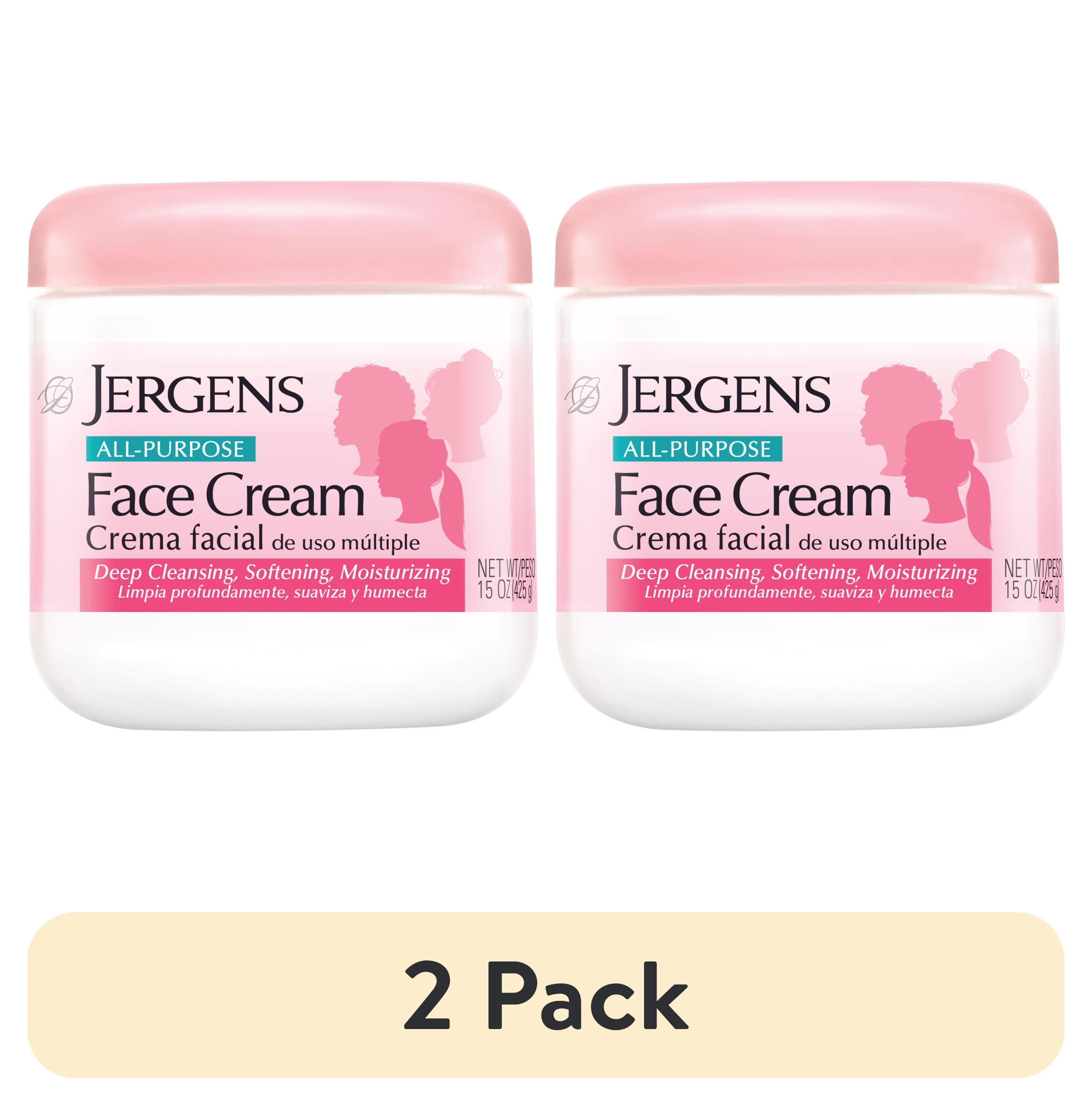 2 pack) Jergens All Purpose Face Cream, Deep Cleansing Moisturizer