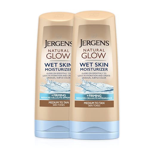 2 pack Jergens Natural Glow +FIRMING Inshower Self Tanner Body Lotion