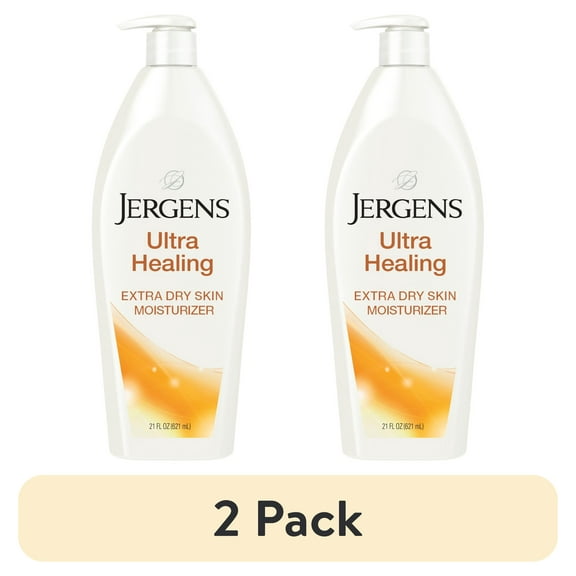 (2 pack) Jergens Ultra Healing Hand and Body Lotion, Dry Skin Moisturizer, Vitamins C, E, B5, 21 oz