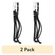2 pack Jesse James Beads Black Glass Bead Strand   4 Pieces, Ideal for Ages 16 and Up