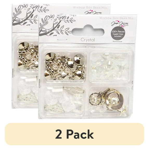 (2 pack) Jesse James Crystal Beads, 100 Count