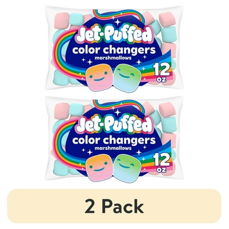 (2 pack) Jet-Puffed Color Changers Marshmallows, 12 oz Bag
