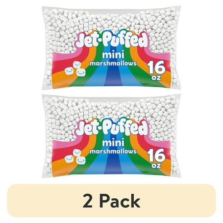 (2 pack) Jet-Puffed Mini Marshmallows, 1 lb Bag