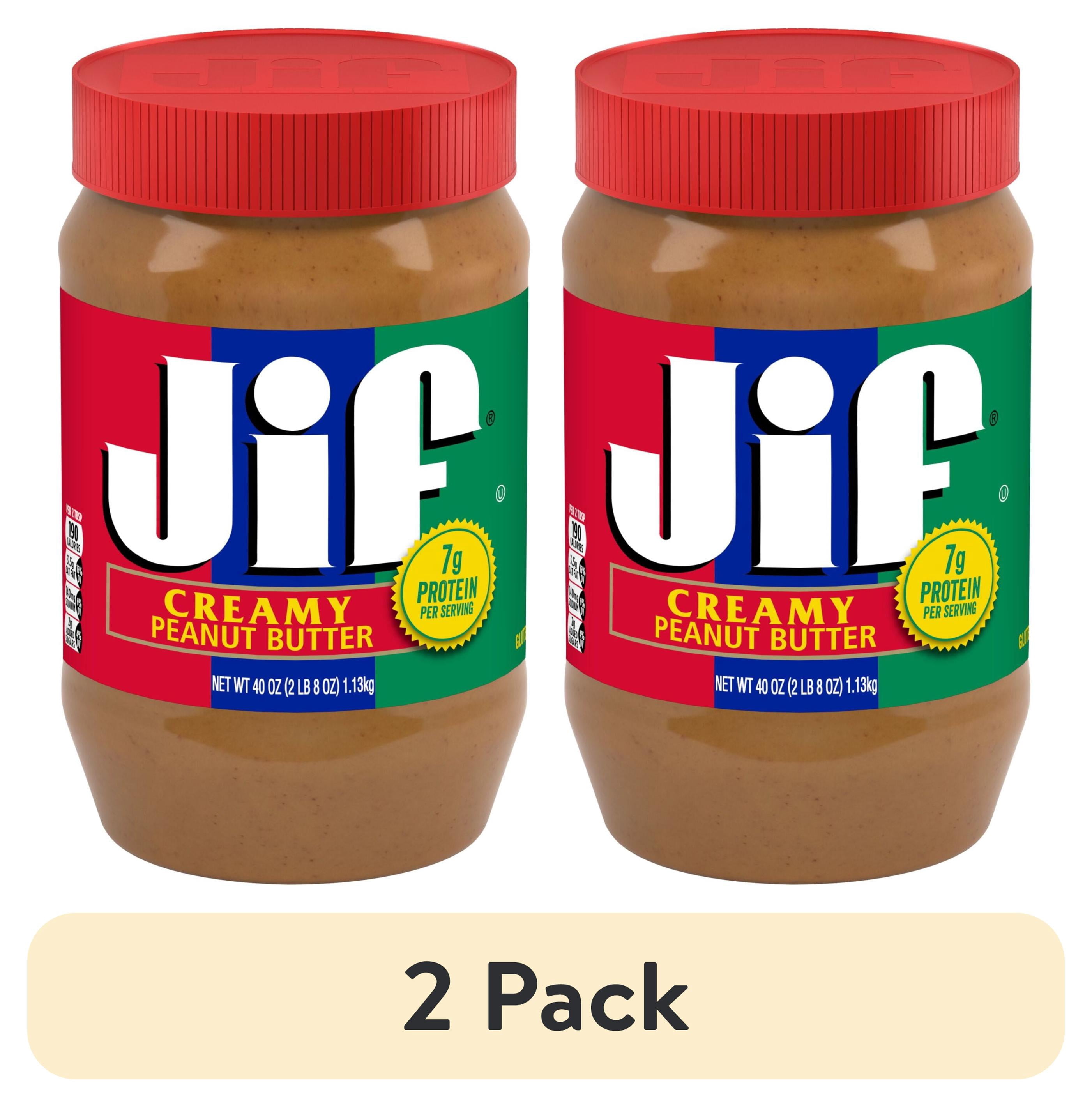 (2 pack) Jif Creamy Peanut Butter, 40 oz Jar