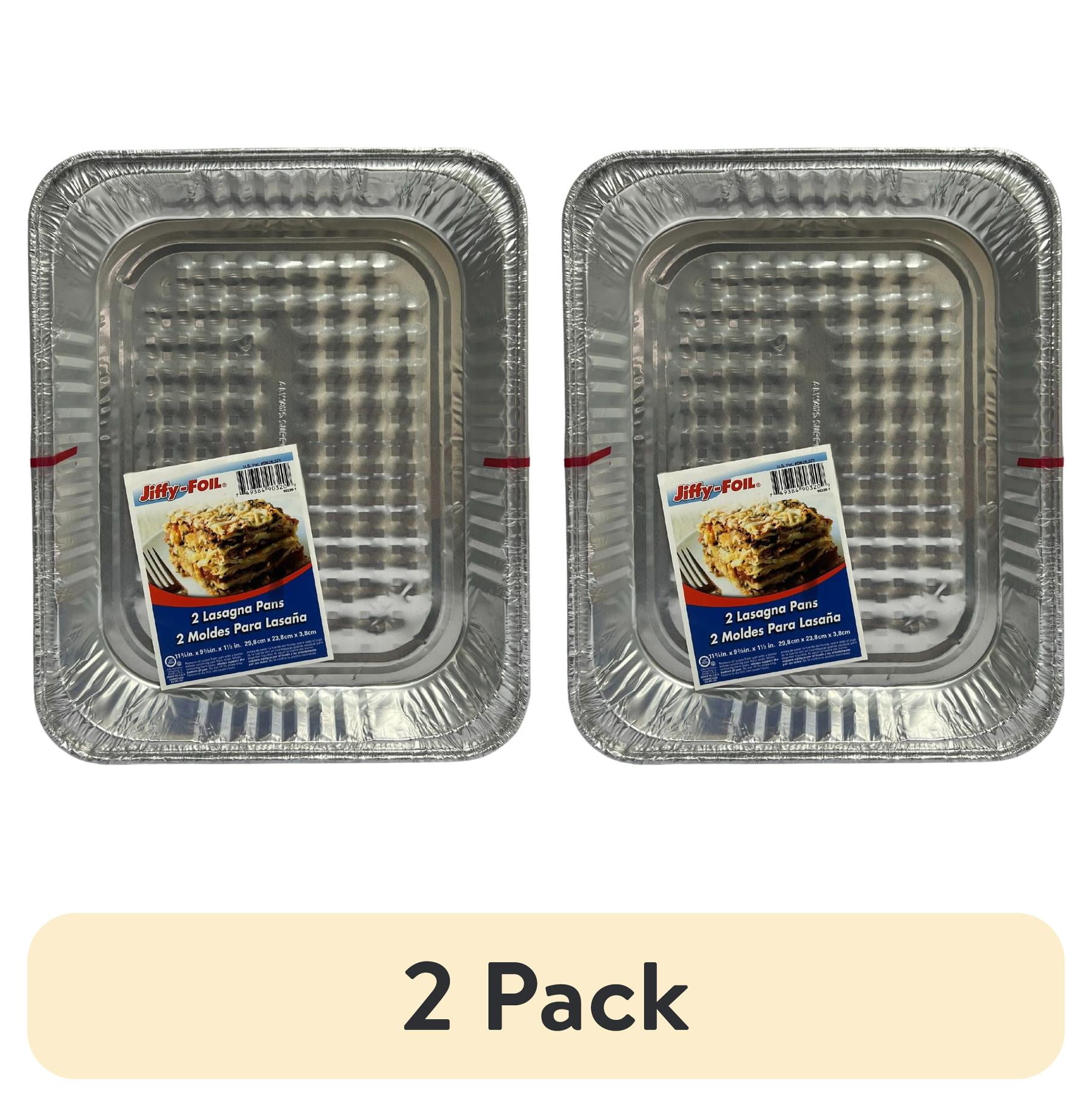 2 pack) Jiffy-Foil Aluminum Lasagna Pan 2-Count - Walmart.com
