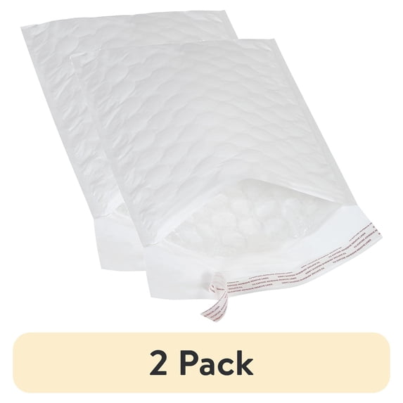 (2 pack) Jiffy Tuffgard Extreme Bubble Lined Poly Mailers 8 1/2" x 12" White 50/Case B921