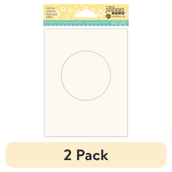 (2 pack) Jillibean Soup Shaker Cards W/Envelopes 5.5"X4.25" 6/Pkg-Large Circle