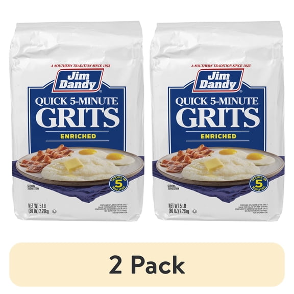 (2 pack) Jim Dandy Quick Grits, 5 lb Bag (80 oz)