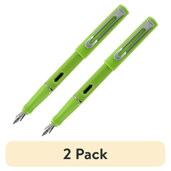 (2 pack) JinHao 599A Lime Green Plastic Fountain Pen