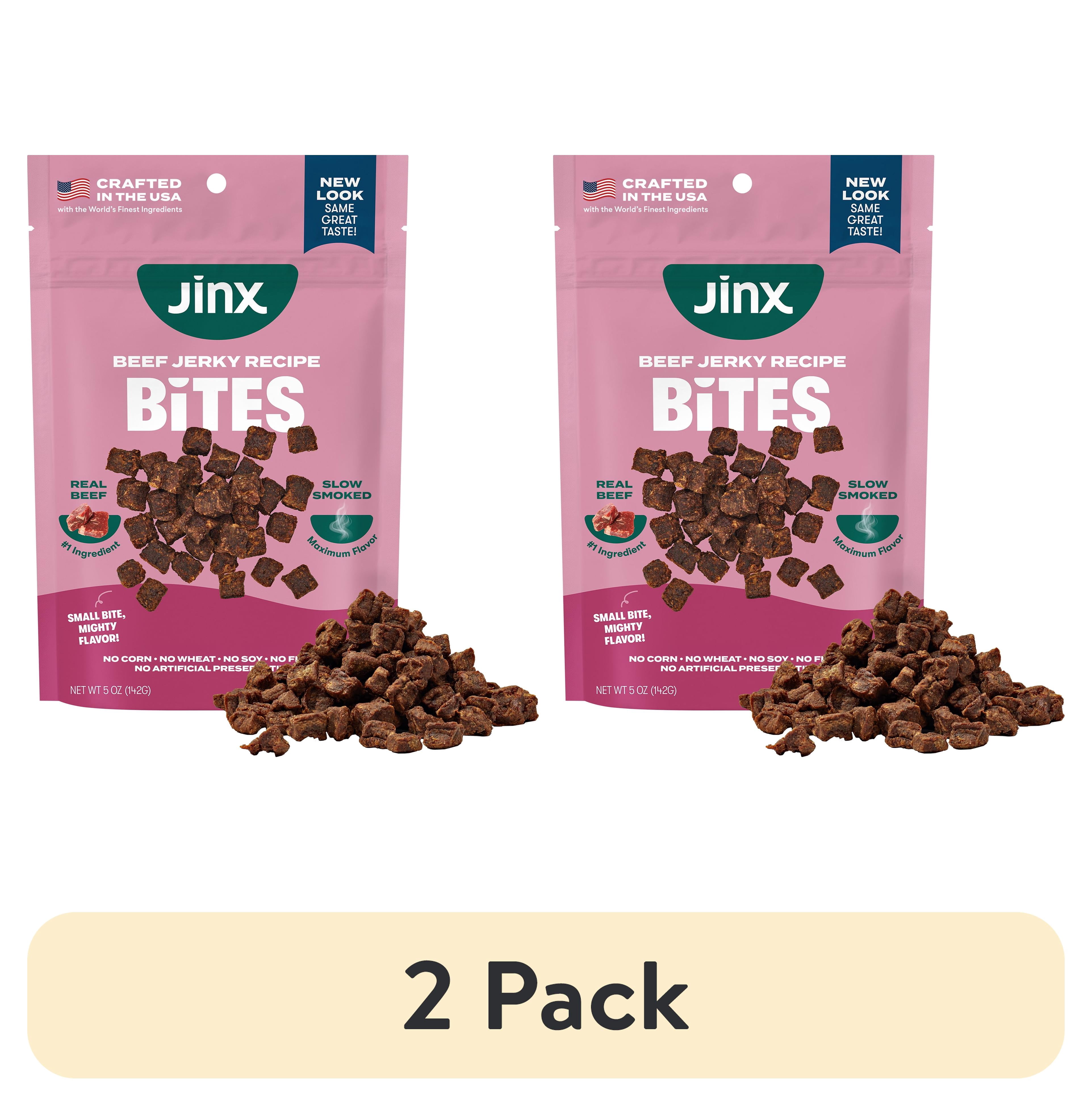 (2 pack) Jinx Beef Bites, Natural Soft Jerky Dog Treats, 5 oz Bag