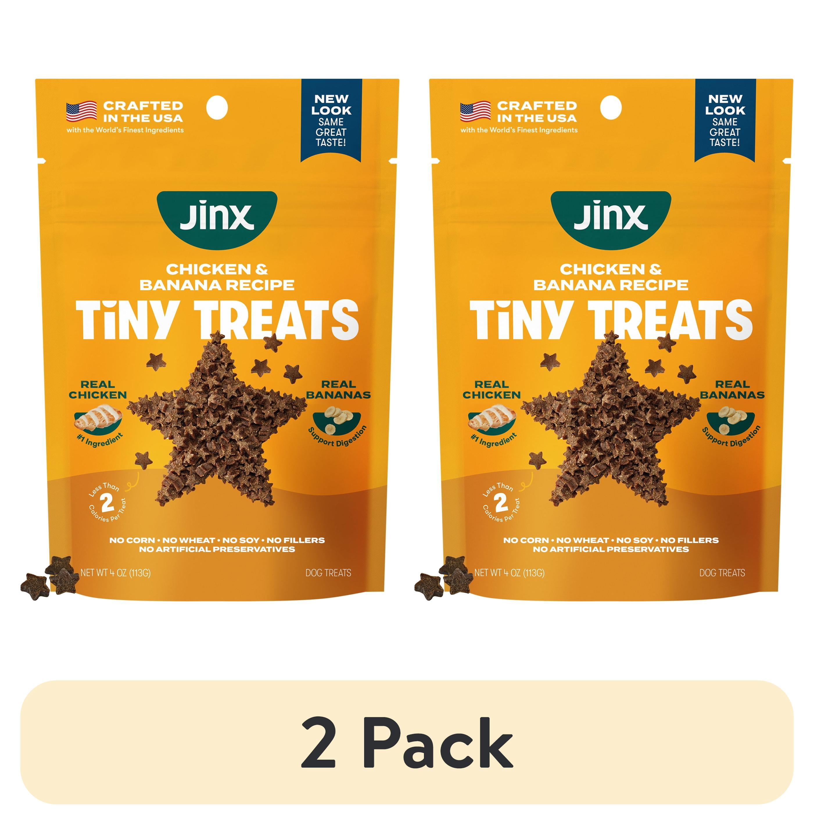(2 pack) Jinx Chicken and Banana Tiny Treats Natural Dog Training Treats, 4 oz Bag