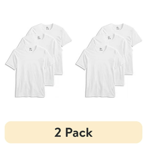 (2 pack) Jockey Men's Cotton Stretch Crew Neck T-Shirt, 3-Pack