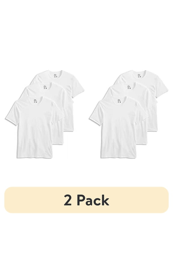 (2 pack) Jockey Men's Cotton Stretch Crew Neck T-Shirt, 3-Pack