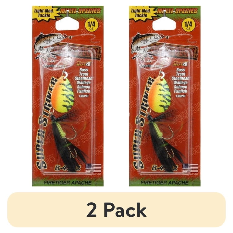 【値下げ】SuperStrike TROUTIN Spin 7ft Joes Flies Super Striker Inline Spinner - 1/4 oz Firetiger