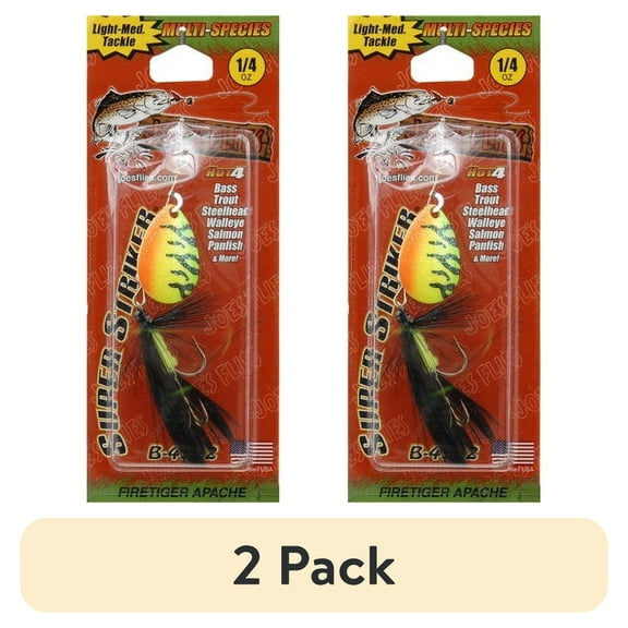 (2 pack) Joe's Flies Super Striker "Elite" Series Inline Spinner 1/4 Firetiger oz