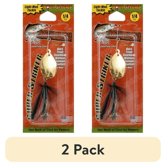 (2 pack) Joe's Flies Super Striker "Elite" Series Inline Spinner Gnat, 1/4 oz
