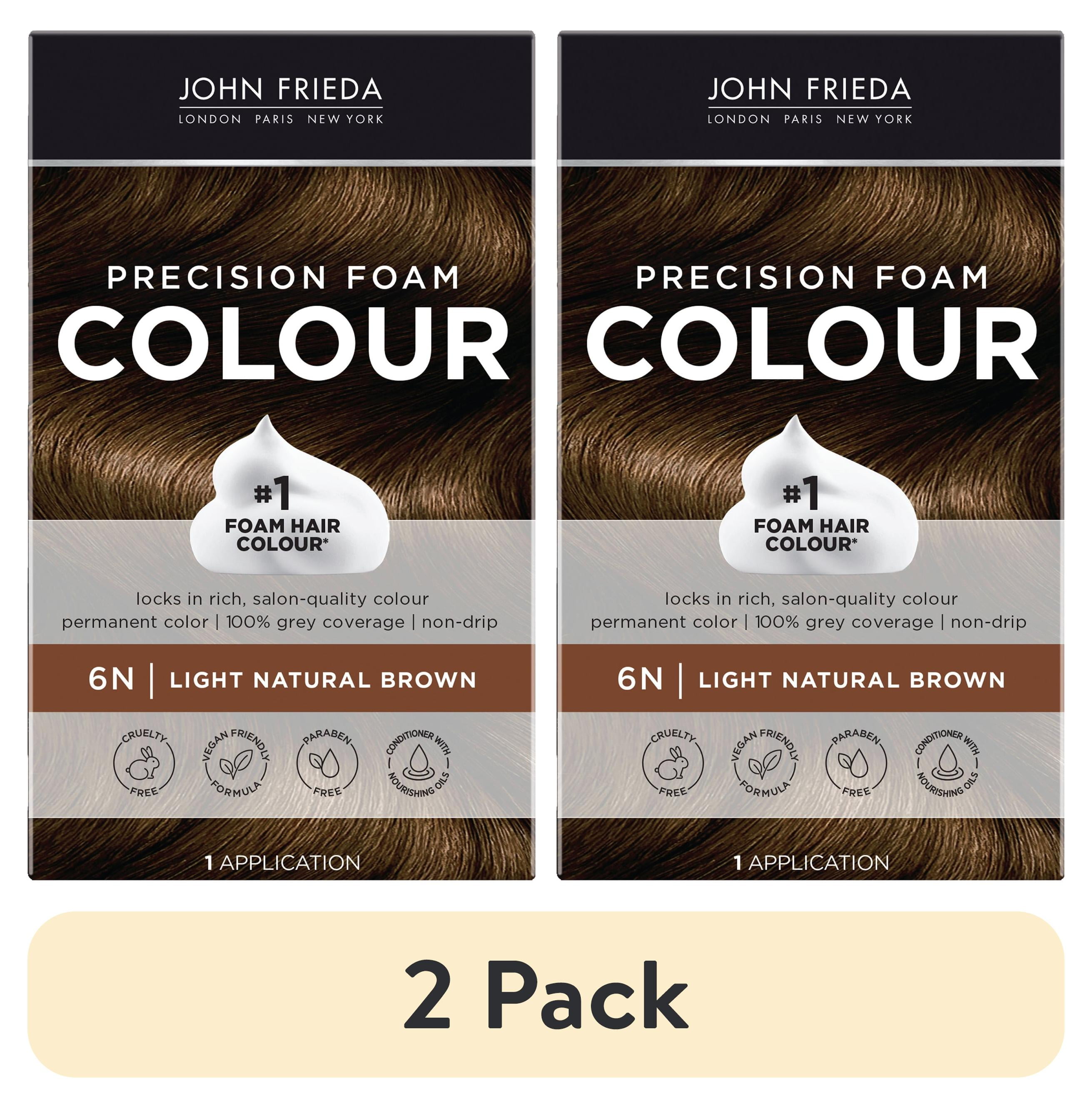 2 pack) John Frieda Precision Foam Brown Permanent Hair Dye Color