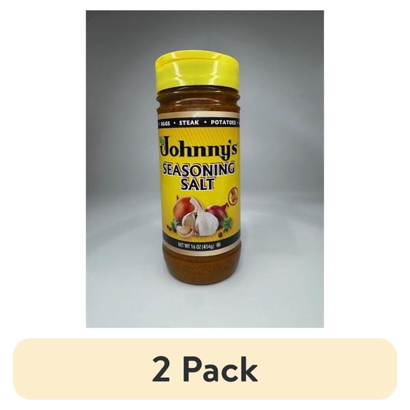 (2 pack) Johnny’s Seasoning Salt, All-Purpose Savory Spice Blend for Meat, Vegetables & Cooking, No MSG, Gluten Free - 16 oz