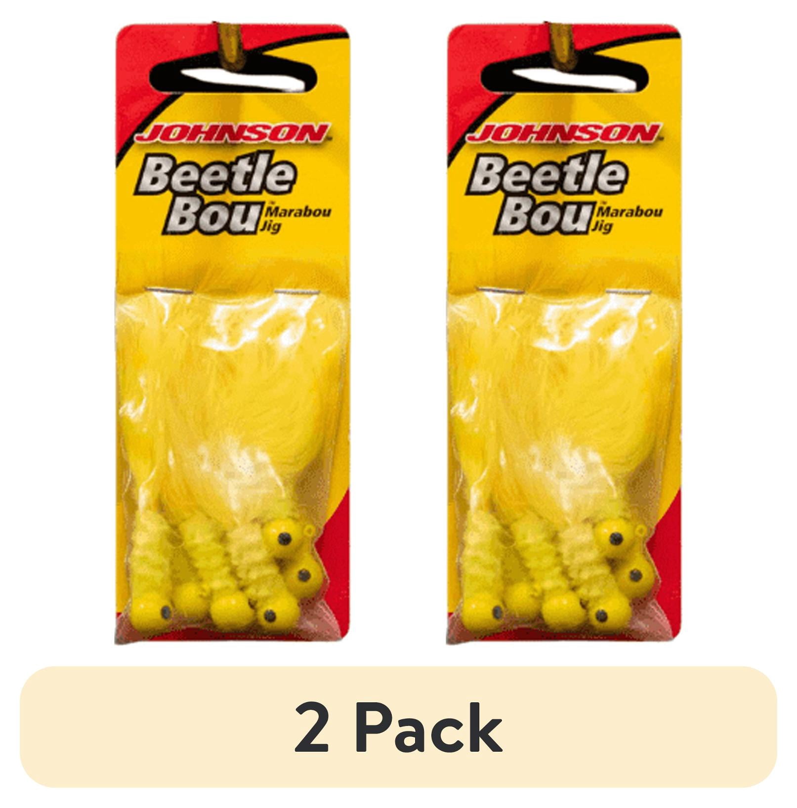 (2 pack) Johnson Beetle Bou Fishing Lure, Yellow, 2.5 in
