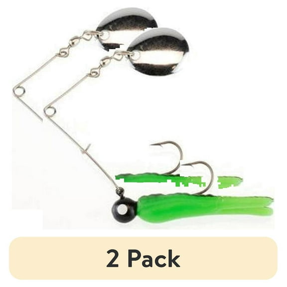 (2 pack) Johnson Original Beetle Spin Fishing Lure, Catalpa/Black Stripe, 1.5 in