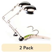 2 pack Johnson Original Beetle Spin Fishing Lure, Bullfrog, 1 in