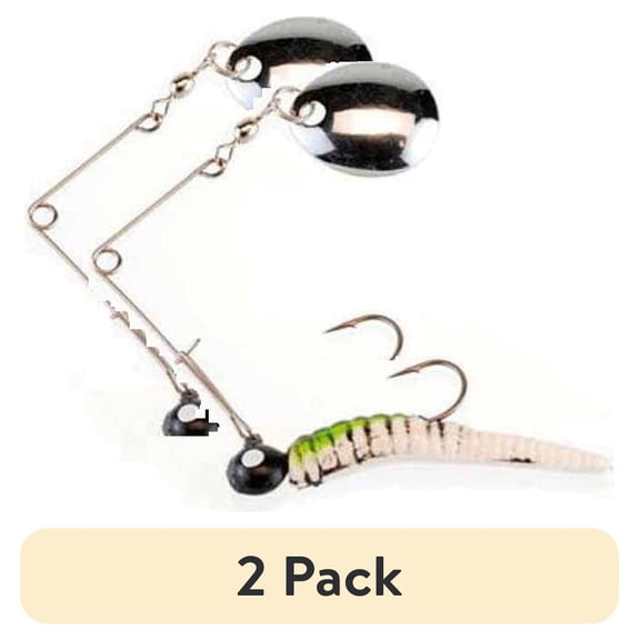(2 pack) Johnson Original Beetle Spin Fishing Lure, Bullfrog, 1 in