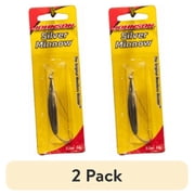 2 pack Johnson Silver Minnow Fishing Lure, Gold, 2.5 in