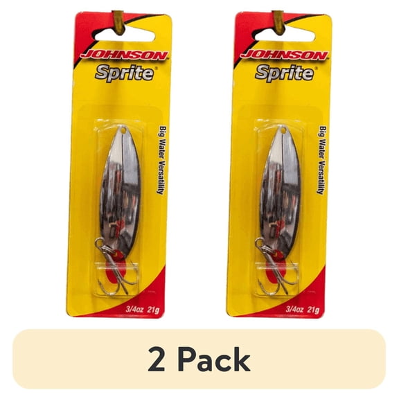 (2 pack) Johnson Sprite Fishing Lure, Chrome, 2.5 in