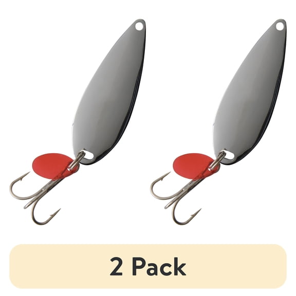 (2 pack) Johnson Sprite Fishing Lure, Chrome, 2.25 in