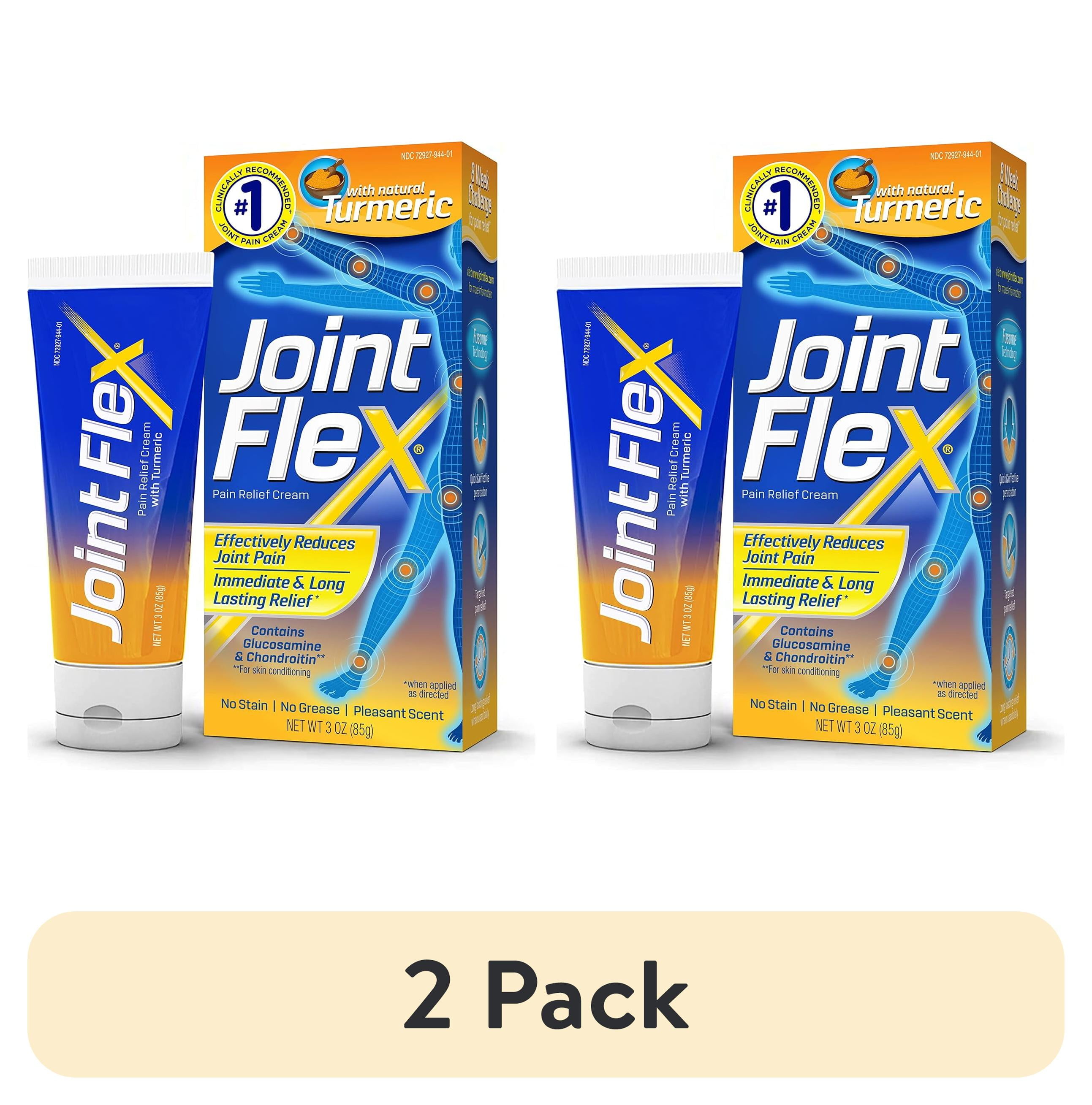 (2 pack) JointFlex Joint Pain Relief Cream with Natural Turmeric, 3 oz