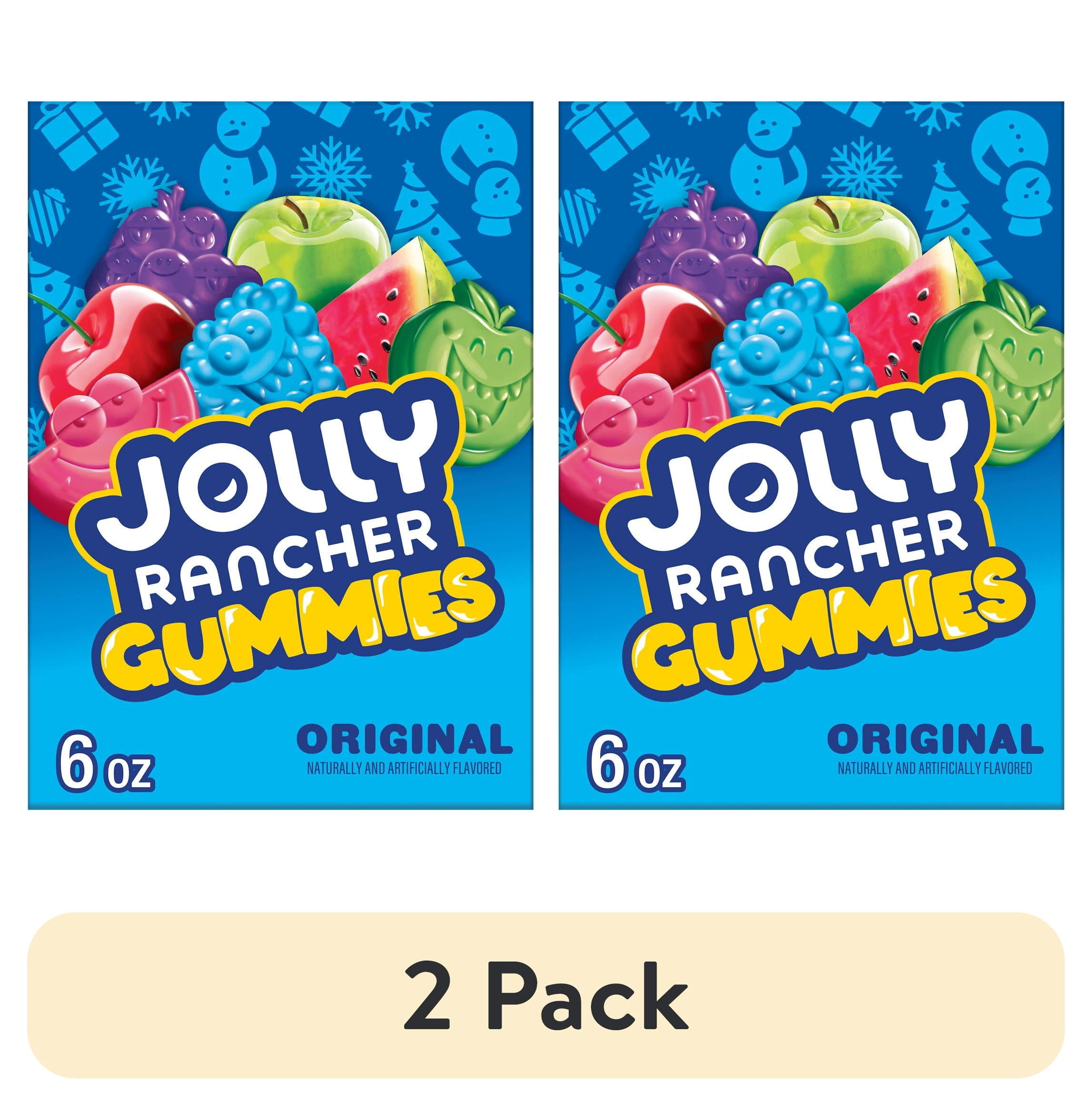 (2 pack) Jolly Rancher Gummies Original Fruit Flavored Christmas Holiday Candy Stocking Stuffers, Gift Box 6 oz