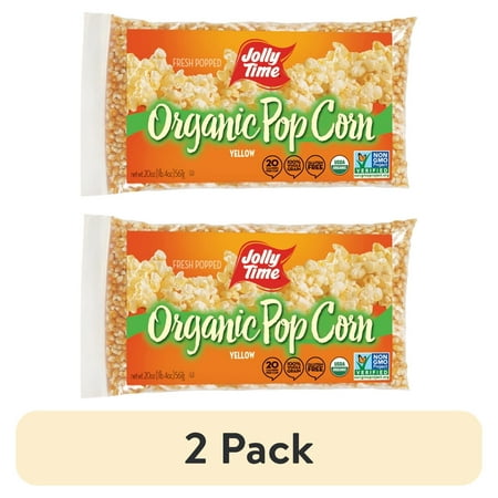 (2 pack) Jolly Time Organic Yellow Kernel Popcorn 20 oz