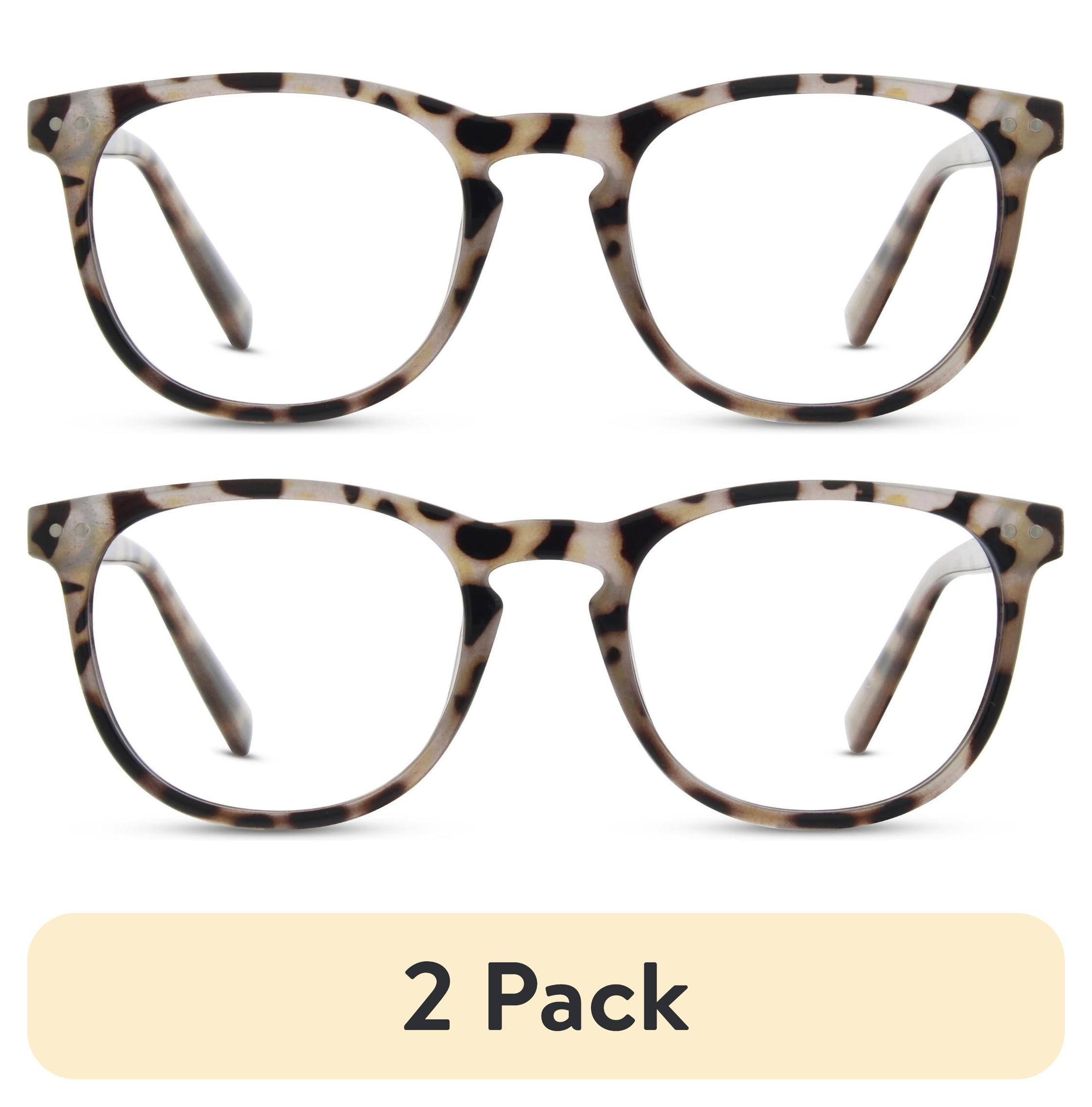 (2 pack) Jonas Paul Eyewear Blue Light Glasses Cream Tortoise, Magnifying Acrylic Lens, Unisex