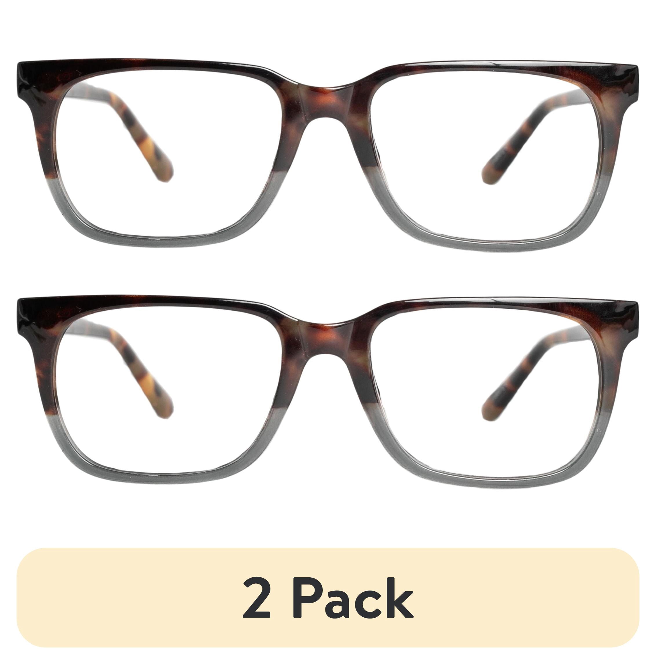 (2 pack) Jonas Paul Eyewear Blue Light Glasses, Tortoise / Blue Fade, Magnifying Acrylic Lens, Unisex