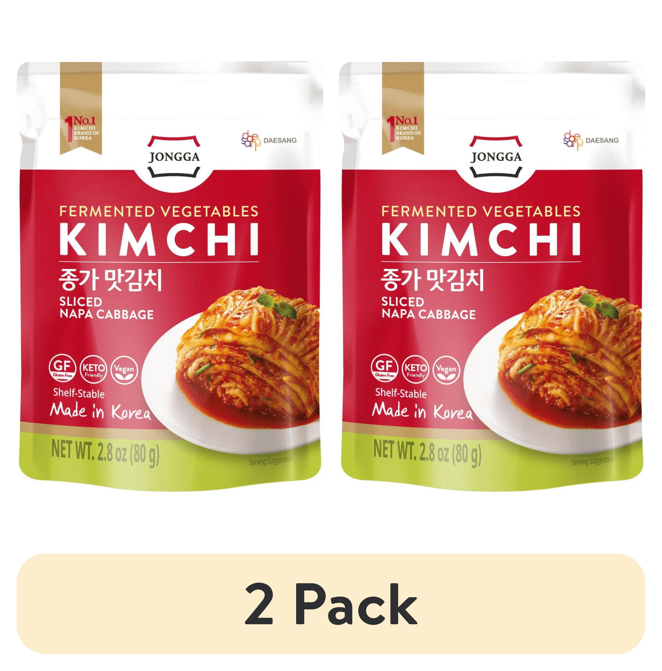 2 pack) Jongga Shelf Stable Kimchi Pouch, 2.8 oz - Walmart.com