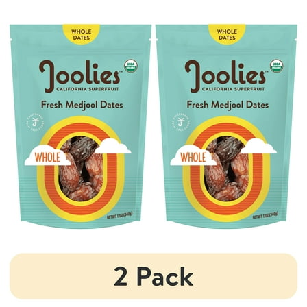 (2 pack) Joolies Organic Whole Medjool Dates, 12oz SUP