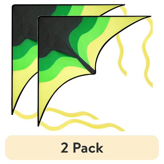 (2 pack) Joyfy Large Delta Kite Gradient, Easy to Fly for Kids and Adults, Large Beach Kite with 328 ft String for Outdoor Games and Activities