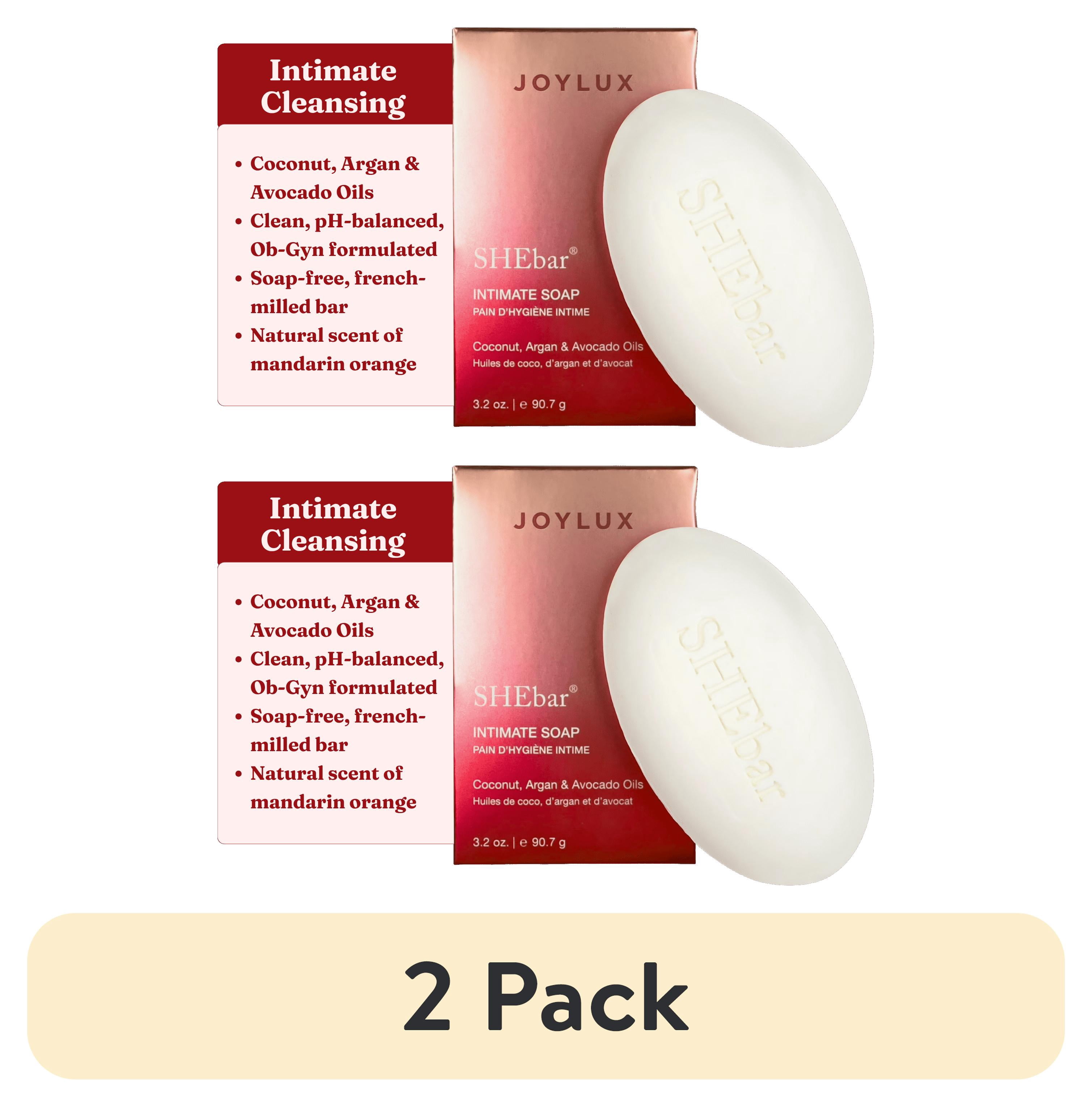(2 pack) Joylux Shebar Intimate Feminine Wash, pH-Balanced Formula, Clean & Gentle Ingredients, 3.2 oz Bar